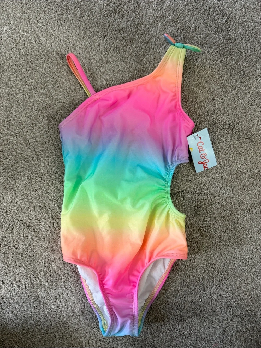 NWT Girls Rainbow Ombré One Piece Swimsuit size 3T